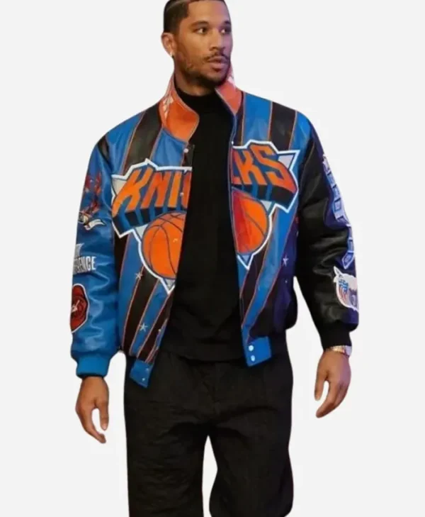 New York Knicks Leather Bomber Jacket